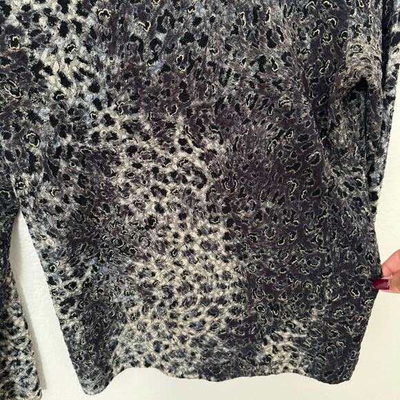 Vintage Y2K Chicos Womens Cheetah Print Blouse Longsleeve V-Neck Size Medium - Picture 7 of 13